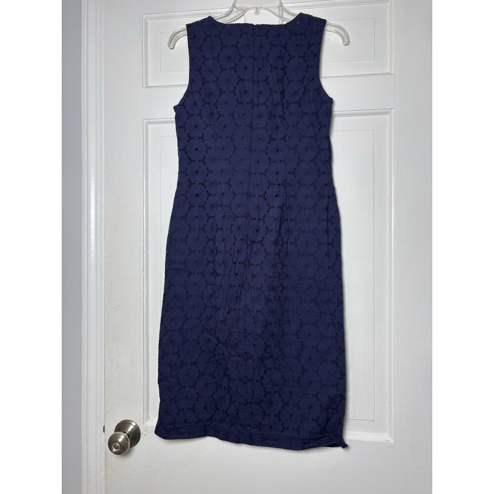 Talbots Womens Dress Size 4 Sleeveless Pointelle Stitch Pull On Lined - Picture 5 of 8